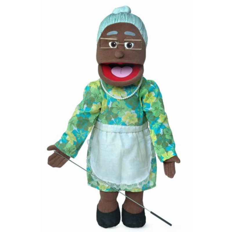 Granny Puppet (Dark) - Professional Church Puppets