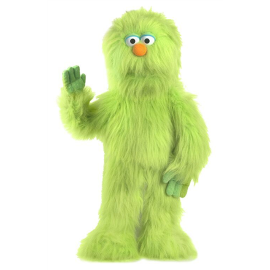Big 30" Green Fluffy Friend Puppet - Character Puppets & Mascot Puppets