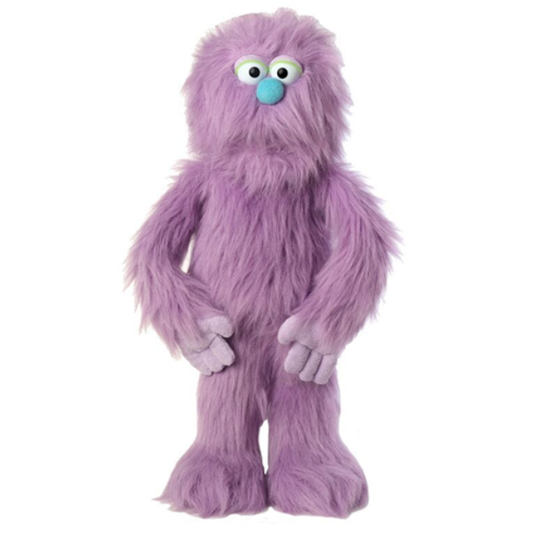 Big 30" Purple Fluffy Friend Puppet - Character Puppets & Mascot Puppets